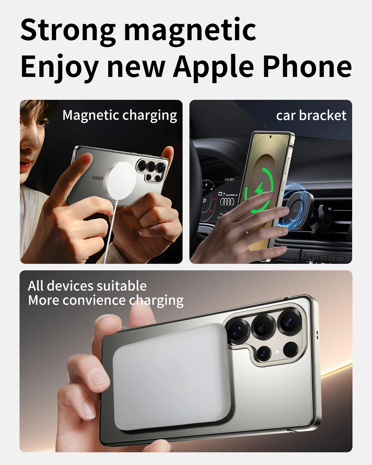 2026 for Samsung Galaxy S25 Ultra Metal Case - Heavy-Duty Protection, Aluminum Alloy Frame, Magnetic Charging Ring, Phone Case