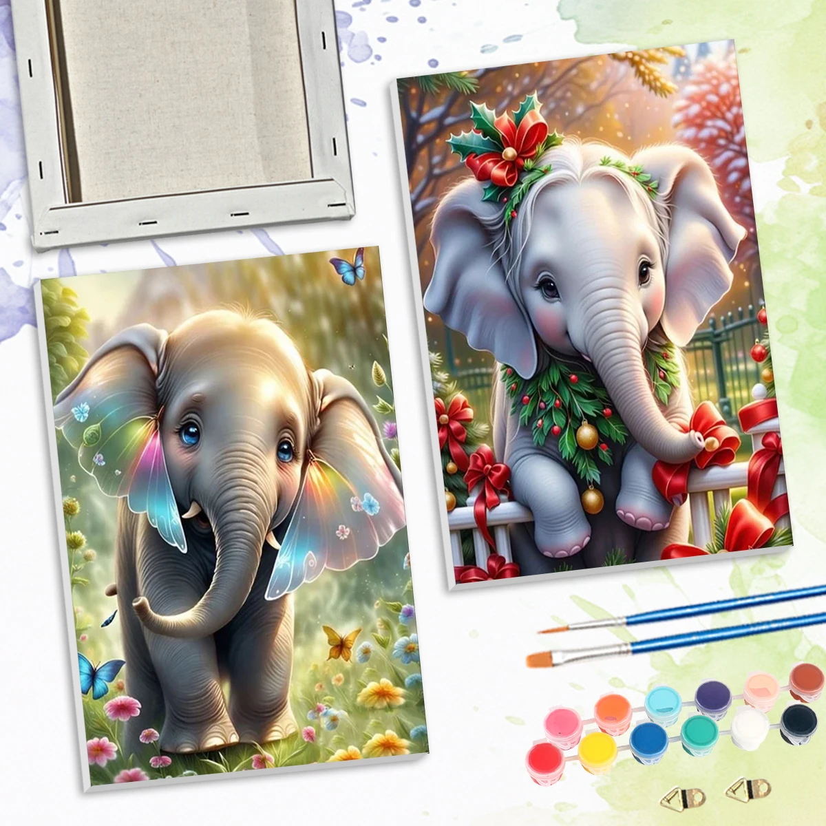 

SDOYUNO Paint By Numbers For Beginner elephant Animals 20x30cm ready Frame Framed Wall Art Modern Arts And Crafts Color MarkersS
