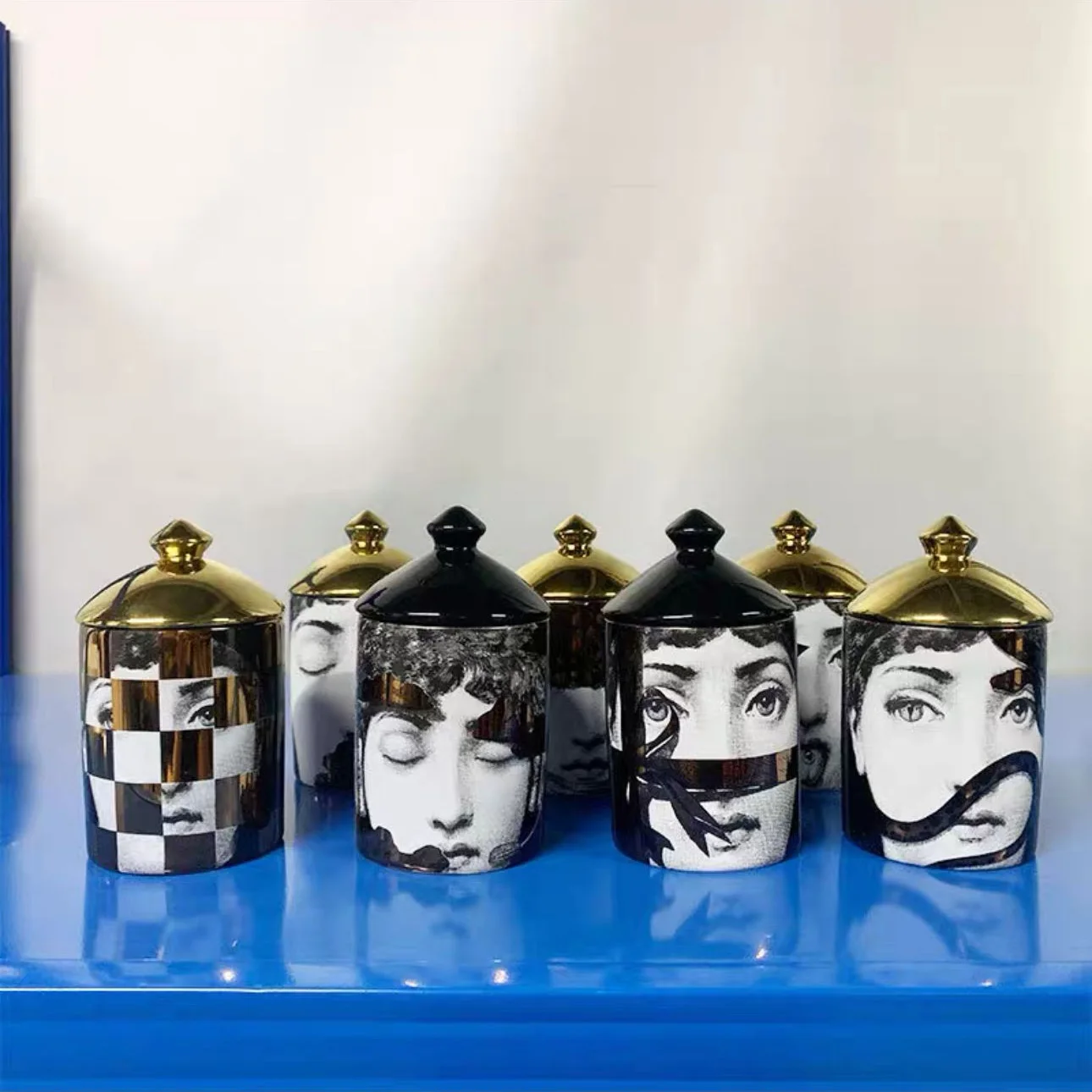 علب سيراميك مزخرفة راقية، برطمانات مطبخ فنية مع أغطية، مثالية لتخزين القهوة والشاي والسكر والتوابل