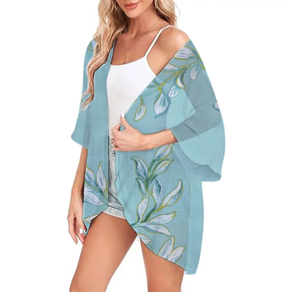 Women's Swimwear Cardigan Beach Cover Up Fashion Floral Print Kimono Swimsuit Woman Beachwear Bikinis Cover Up  Women Swimsuits