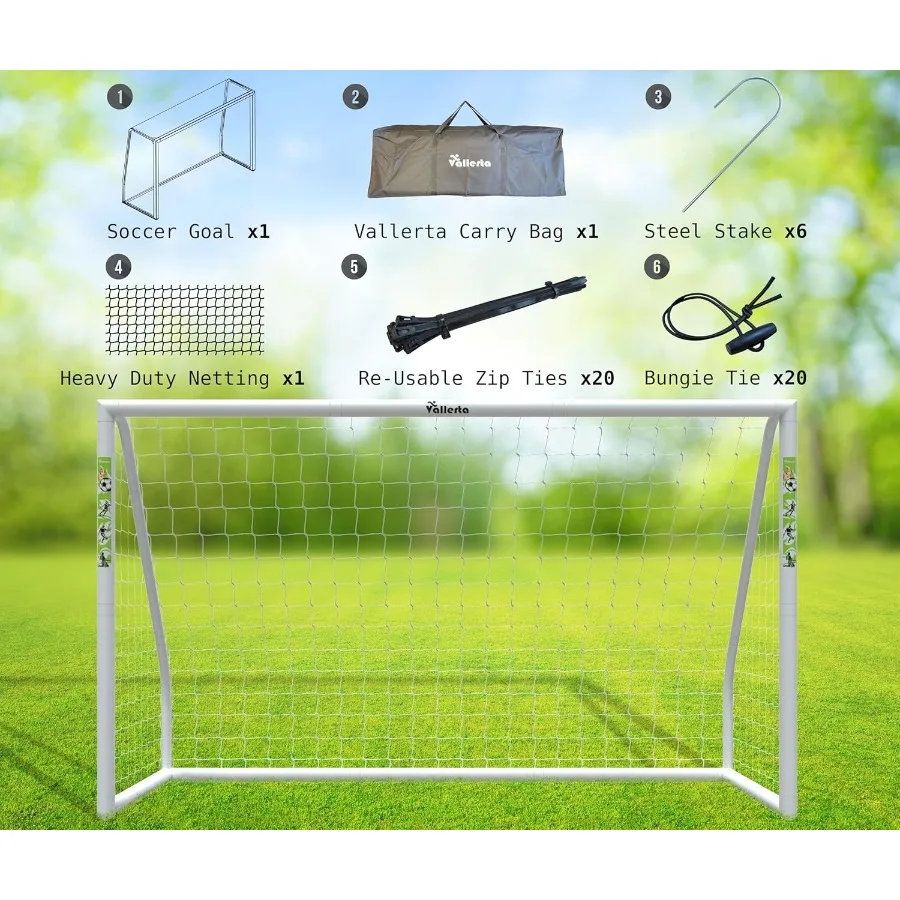 

Портативные атмосферостойкие футбольные ворота из ПВХ 7x5 футов для взрослых, для использования в помещении и на открытом воздухе, желтая рамка с сетчатой сумкой для переноски