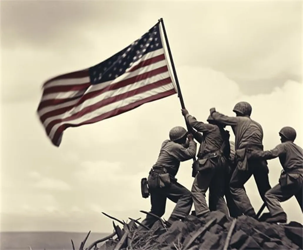 

Adults 300 1000 Pieces Jigsaw Puzzles Classic Photo of Raising The American Flag on Iwo Jima Formation Wooden DIY Home