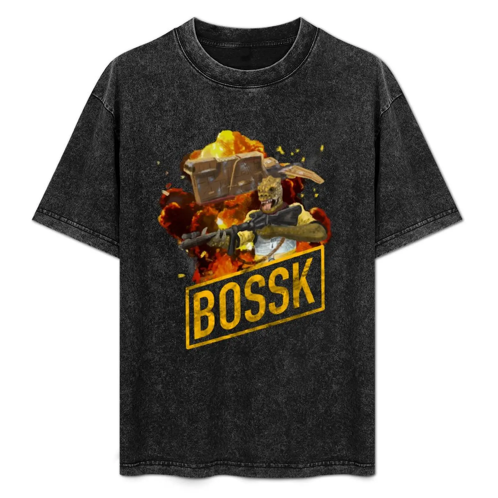 

BOSSK with his ship Hound’s Tooth T-Shirt Lightweight Sport Basic T-Shirt