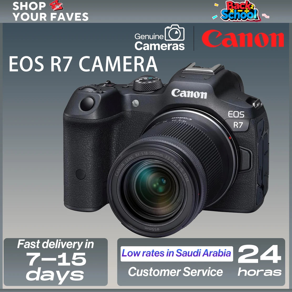 كاميرا Canon EOS R7 APS-C الرائدة الاحترافية بدون مرآة، تصوير مستمر عالي السرعة، فيديو 4K