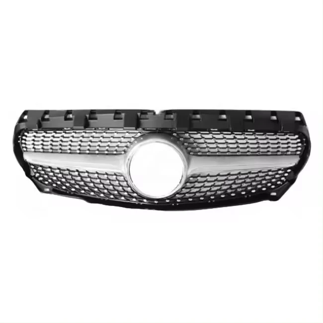 Wholesale high quality durable Silver+black front bumper stars mesh grille for Mercedes Benz CLA W117 2013-2019