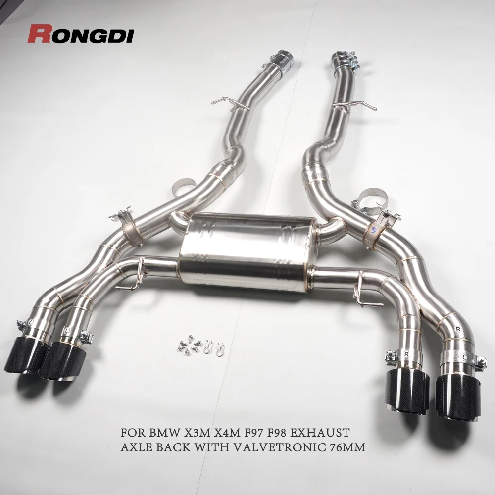 

Rongdi Hot Sales Valved Axle Back Exhaust for BMW X3M X4M F97 F98 3.0T Performance Stainless Steel Pipe Valvetronic Exhaust