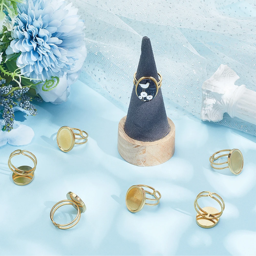 1 boîte de 8 pièces de support - Ring Blank Adjustable avis et prix