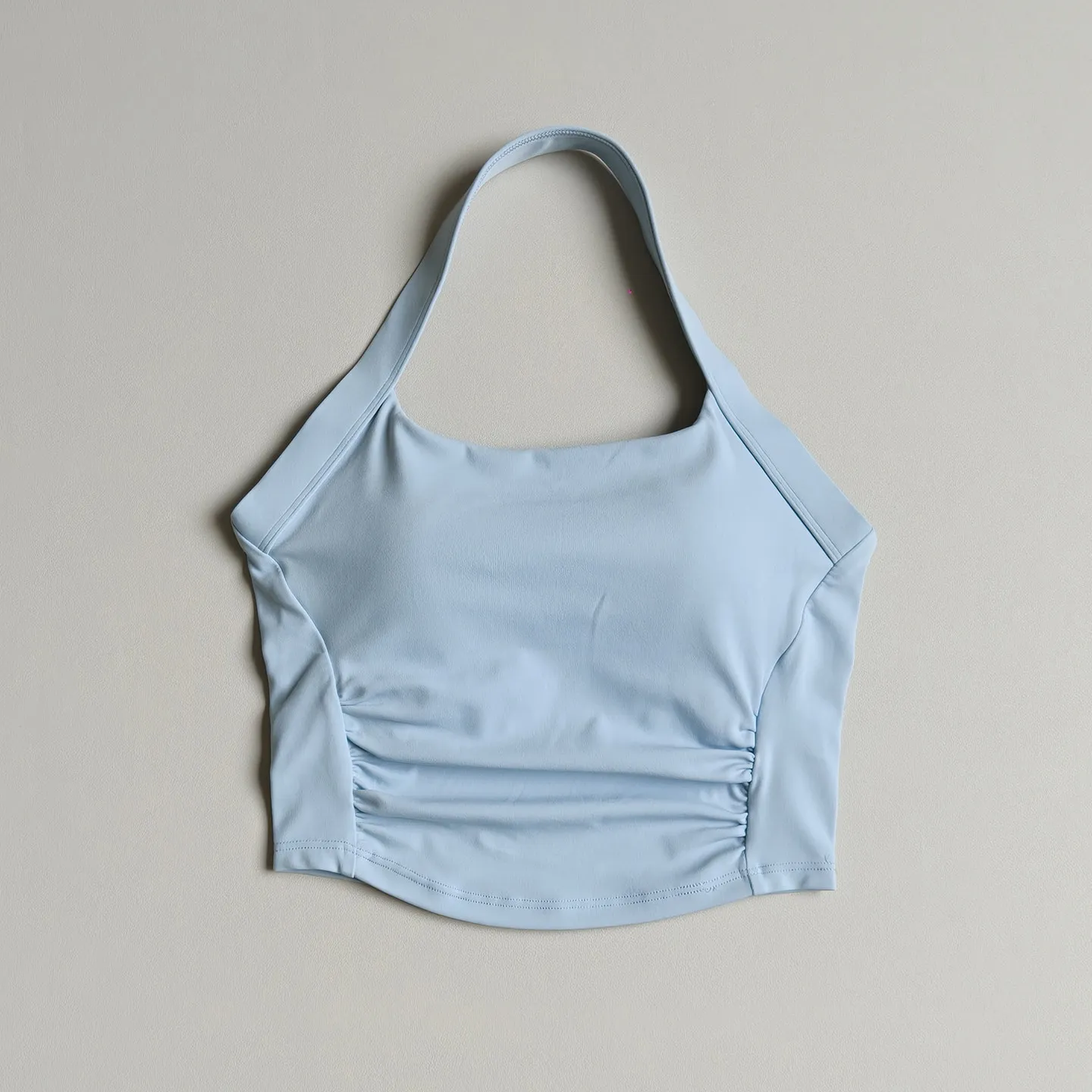 Damen-Neckholder-Yoga-Top mit Brustpolster zur Sammlung von Nebenbrüsten, Hochintensiver Sport-BH, Fitness-BH, Pilates-Top – Detail 7