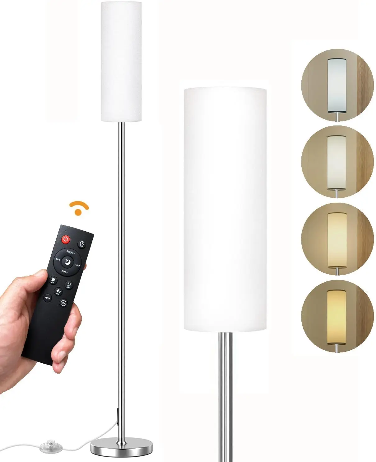 

Floor Lamp For Living Room Bedroom With Remote, Modern Led Floor Lamp With Two Adjustment Modes Of Reading And