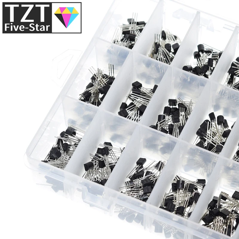 840pcs/set 24Values TO-92 Transistor Assortment Kit BC327 BC337 BC547 transistor 2N2222 3904 3906 C945 PNP/NPN transistors pack