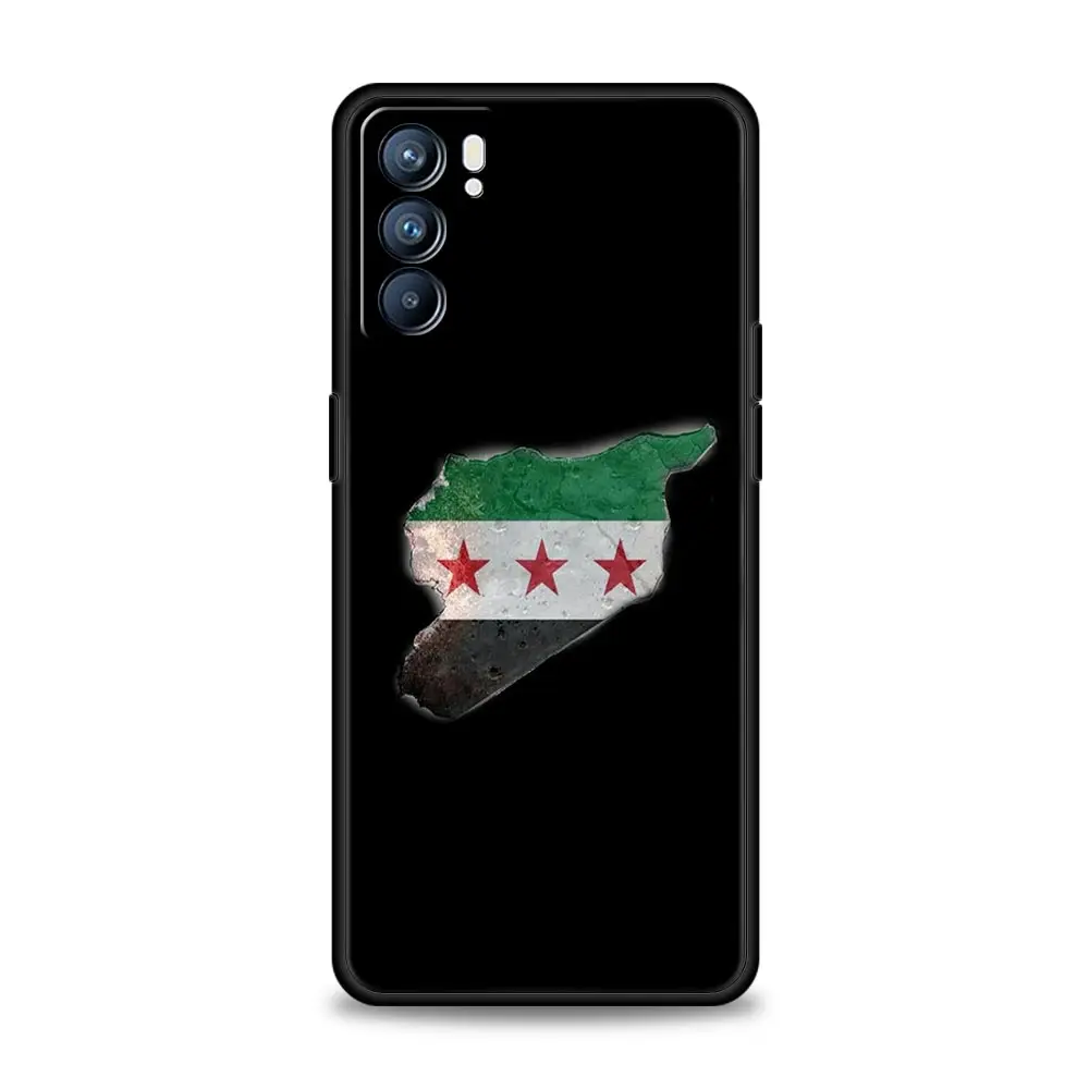 Syria flag Phone Case For Oppo Reno8 Reno7 Reno6 Pro A54 5G Find X6 X5 A53 A52 A9 A15 A95 A17 A16 A76 A74 A57 A31 Cover