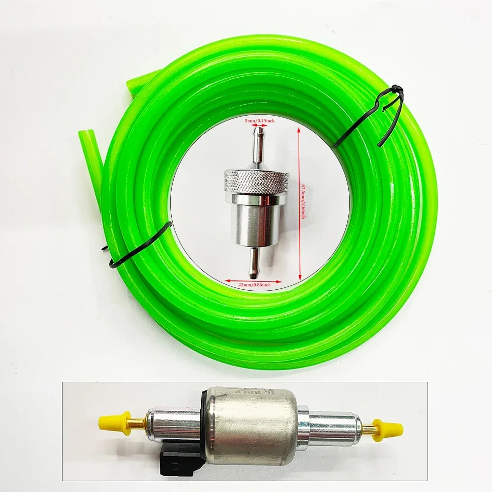 Car Heater Fuel Pipe Hose Line 4M+Fuel Oil Filter+12v 24v 22ml Oil Pump for Eberspacher Webasto  Diesel Air Parking Heater