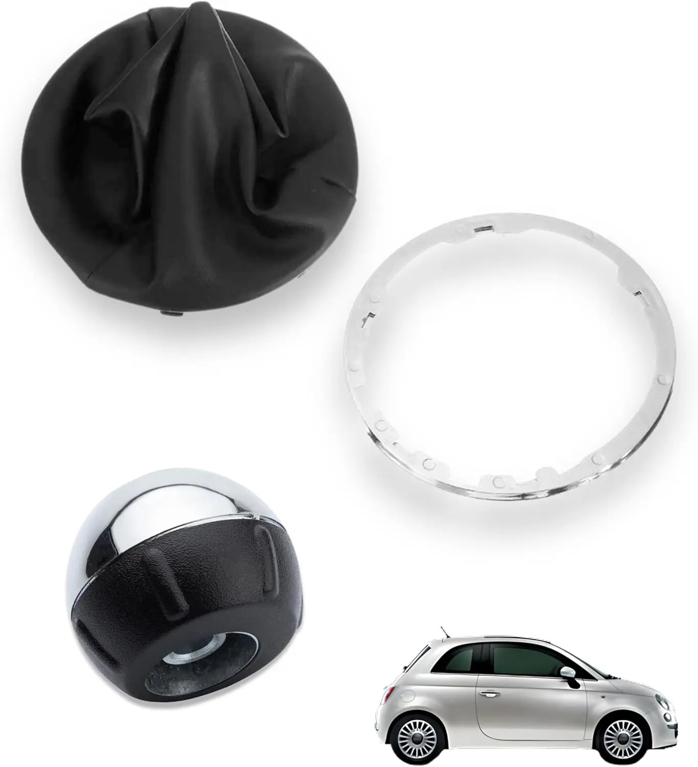 

6-скоростная ручка переключения передач с серебряной рамкой и фиксирующей рамкой для Fiat 500 500C 2007 г. 6930526 6930528 6930505