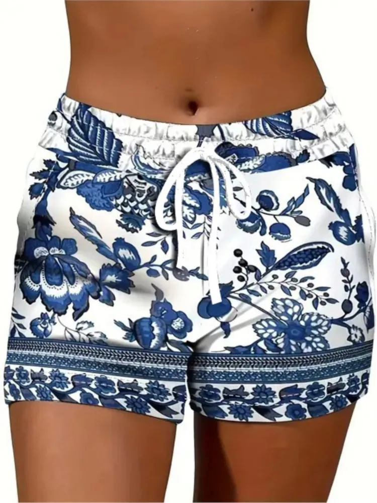 

2025 Women Summer Shorts Vintage Casual Printed Loose Sports Shorts Female Short Pants Fashion Casual Woman Clothing Streetwear