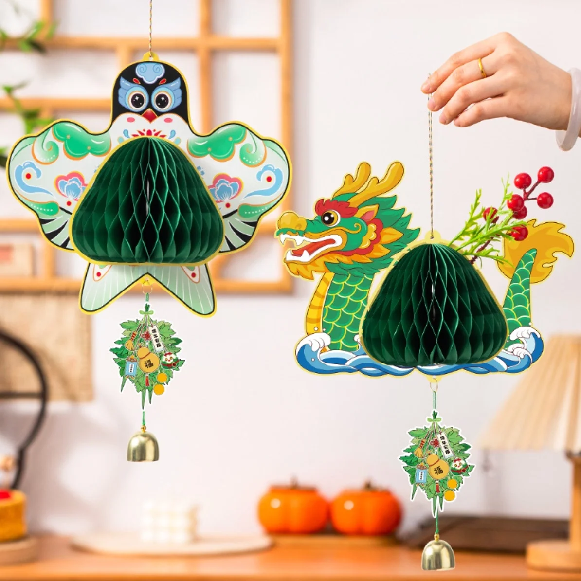 

Dragon Boat Festival Scene Decoration Hanging Ornaments Honeycomb Ball Kite Lantern Atmosphere Decoration Activity Props Shop
