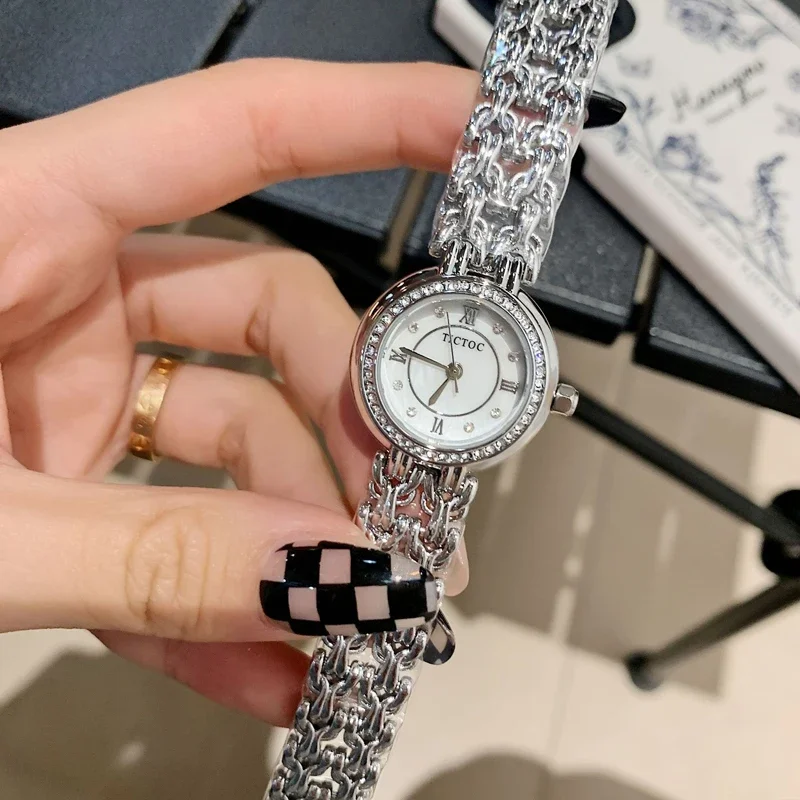 Vintage Bracelet Watch Unique Japanese Movement Waterproof Diamond Quartz Small Watch for Women's Luxury Jewelry Clock Reloj