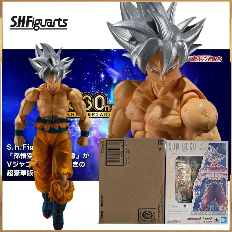 Bandai-figura Original De Dragon Ball Z, S.H.Figuarts, Son Goku Ultra Instinct, Edición Toyota, Super Saiyan Ultra Instinct Vj30