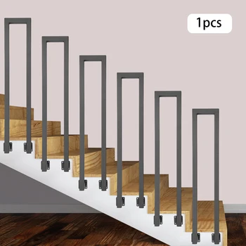 ราวจับบันไดโลหะรูปตัวยู โครงสร้างเหล็กพร้อมรูเจาะสำเร็จรูป เ...