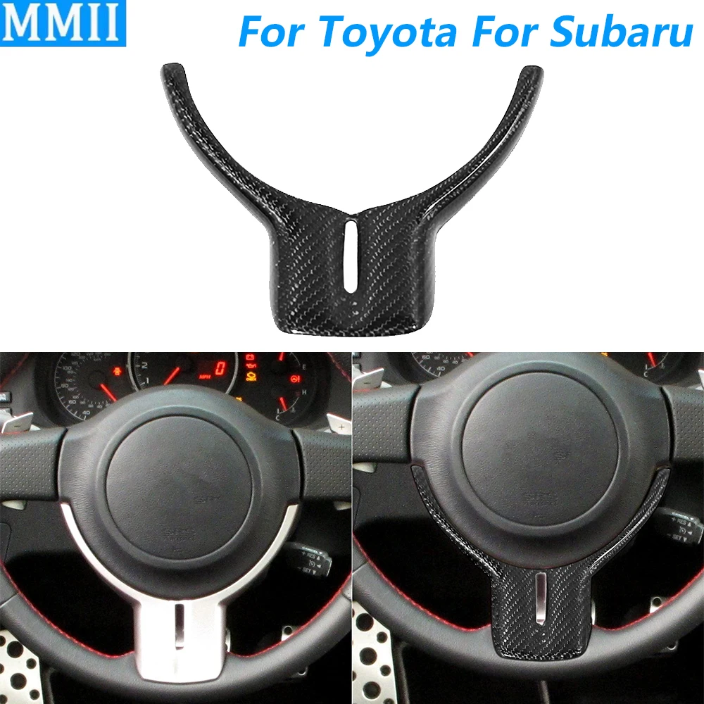 

For Toyota GT86 For Subaru BRZ 2012-2015 Real Dry Carbon Fiber Steering Wheel Chin Panel Cover Trim Car Accessories Modification