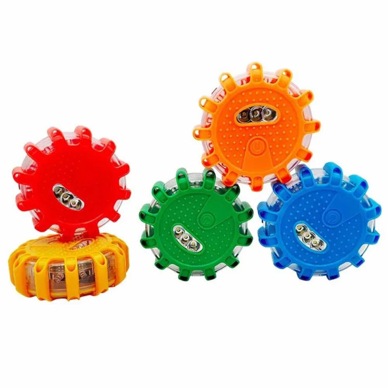 ضوء تحذير الطوارئ LED على الطرق - بطارية 3AAA تعمل بالطاقة لإنقاذ الانهيار على جانب الطريق