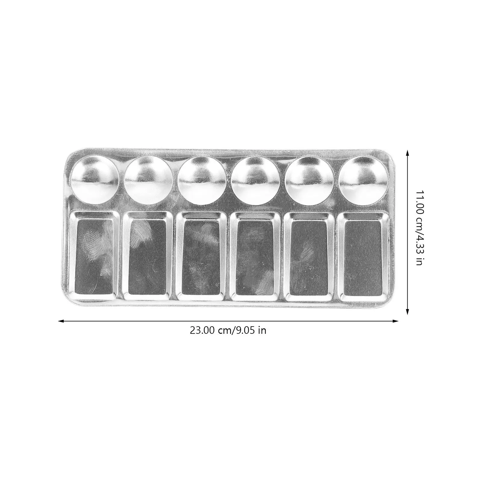 2Pcs Aluminum Paint Tray for Watercolor Mixing Color Palette Reusable Lightweight Portable Art Student Professional Drawing Tool