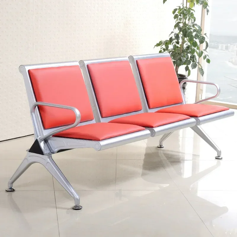 Row chair Three people Stainless steel reinforced thickened infusion Hospital rest Station with waiting chair  Airport