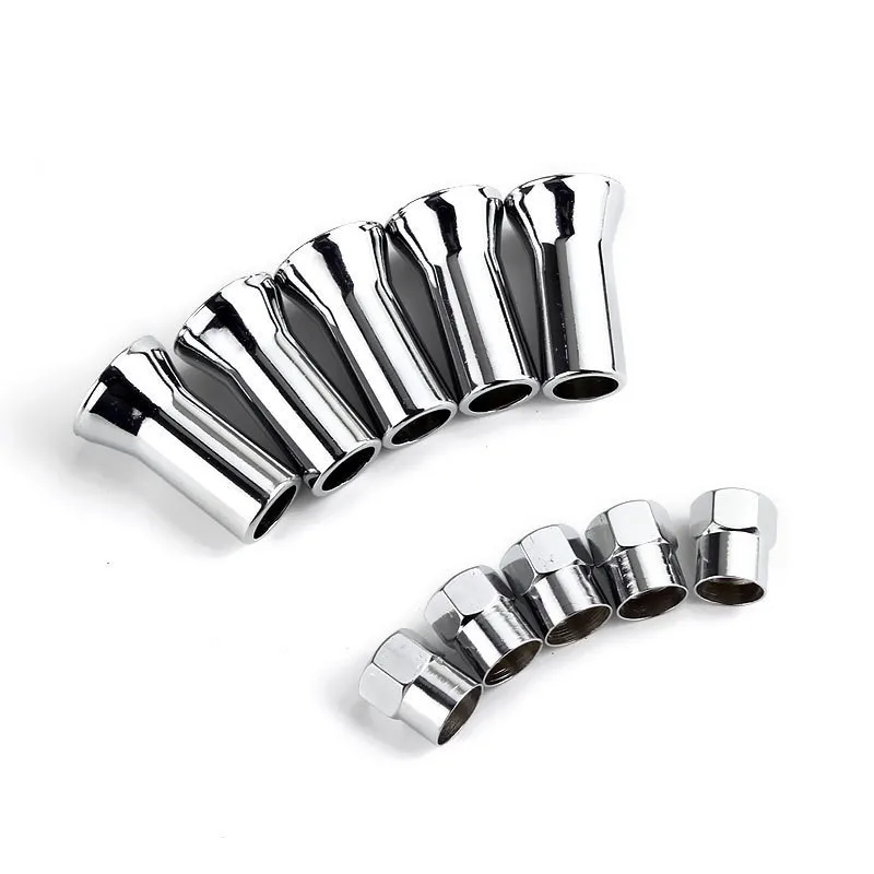 Automobiles 10Pcs/set TR413 Chrome Car Truck Tire Wheel Tyre Valve Stem Hex Caps Case w/ Sleeve Cover Left Right Front Rear