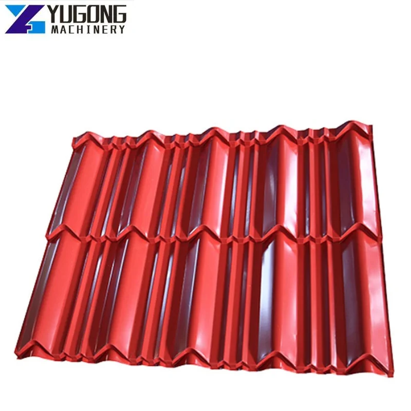 CE Certificate FX840 Steel Glazed Cambered Tile Machine Colored Metal Steel Step Glazed Roof Panel Tile Making Machine Series