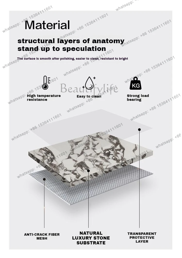 French Cream Organic Round Coffee Table, Natural Marble for Small Space, Heat & Scratch Resistant, Master Design, Customizable