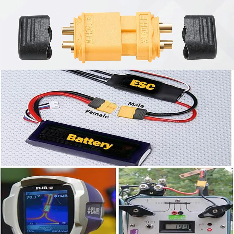 10pcs XT60, XT60H male and female plugs XT30U XT90H quick connector plug for RC quadcopter drone lithium polymer battery