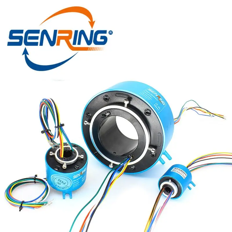 Stock 6 Circuits 20A 30mm Dia. Through Hole Slip Ring Conductive Through Bore Slip ring Hollow Shaft Slipring for Motor