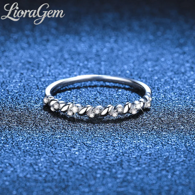 

Кольцо LioraGem Lucky Pattern с муассанитом, полностью инкрустированное бриллиантами, с рядами бриллиантов, платина PT950
