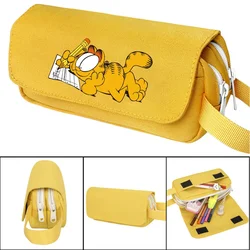 Garfields astuccio Odies Zipper cancelleria scatola di immagazzinaggio borsa portapenne portafoglio Anime studente astuccio in poliestere regali di compleanno