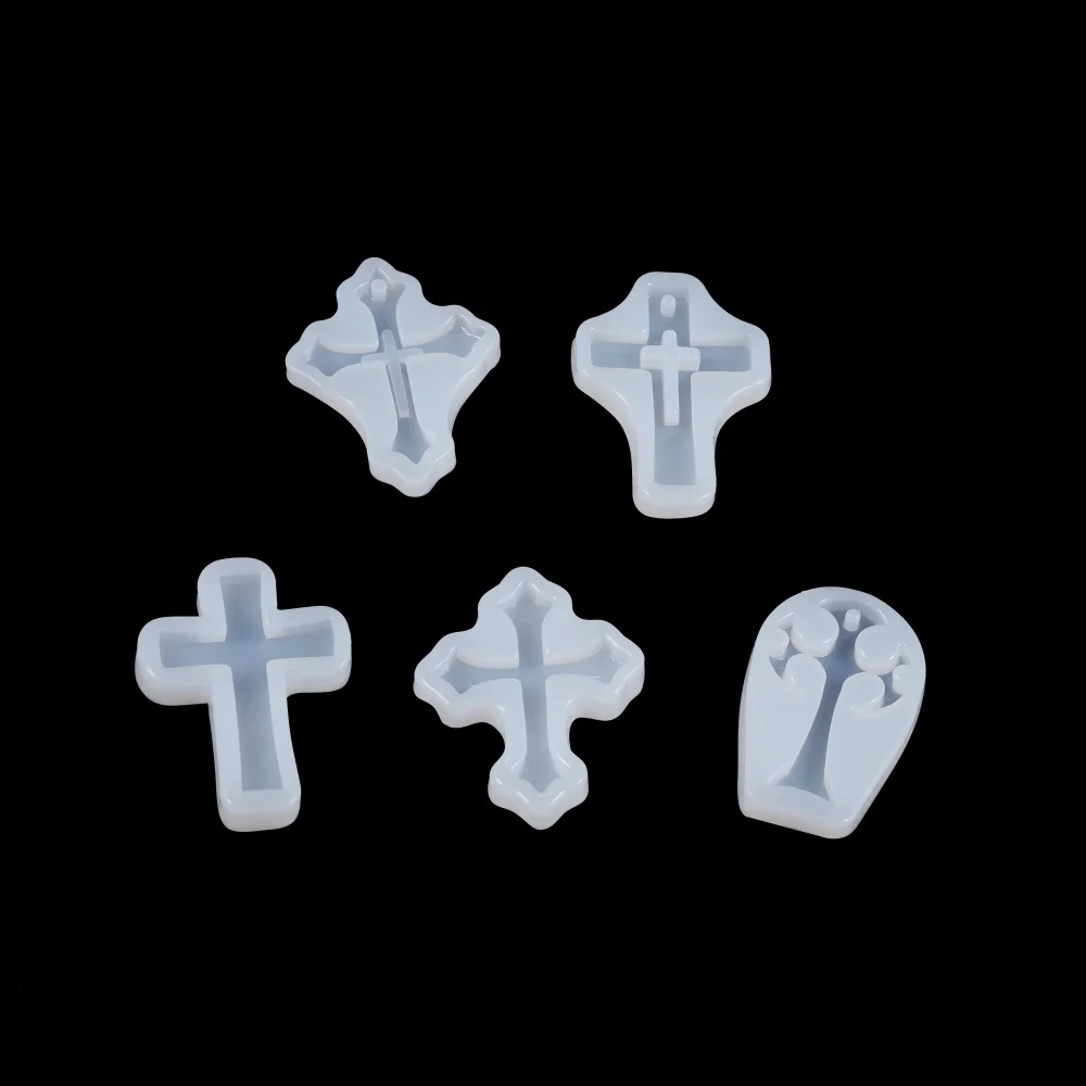 New Arrival DIY Craft Europe Cross Resin Silicone UV Epoxy Molds for Jewelry Making - Necklace Pendant Casting Tool