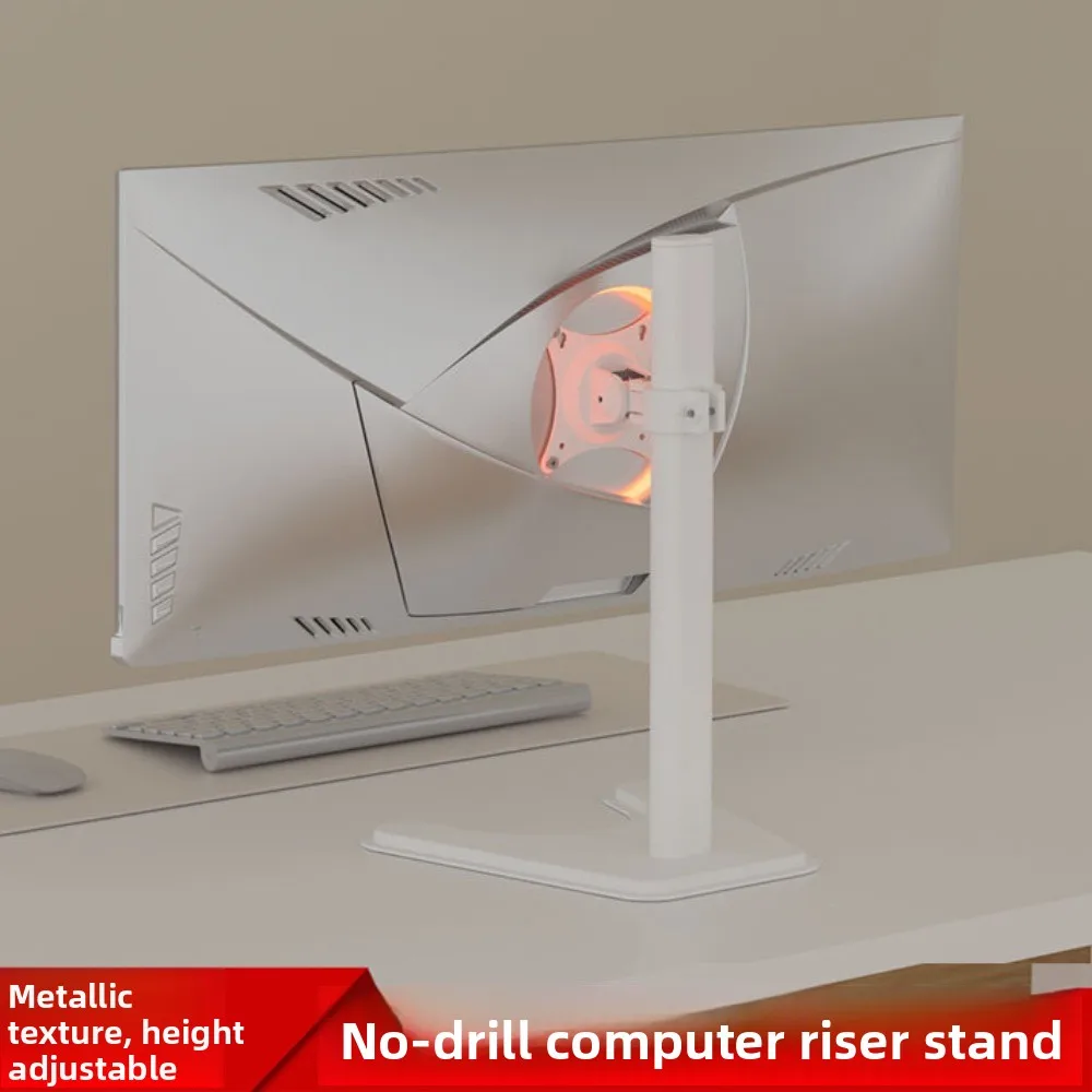 Adjustable Desktop Monitor Holder 14-27 Inches Large Base Computer Monitor Stand Increase Height Portable
