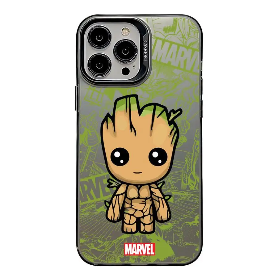 Marvel Cute Spider Man Groot Phone Case for iPhone 16 Pro 15 Pro Max 14 13 12 11 XS 14 Pro Max 16 Plus 14Pro 12Pro Soft Shell image 6