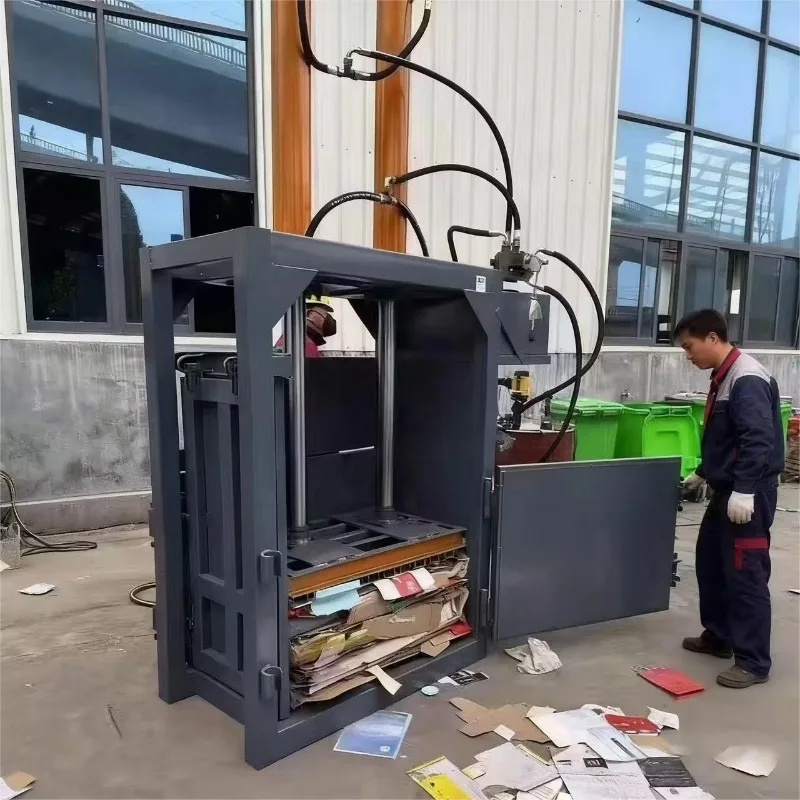 Customized Small Hand Waste Paper Carton Cotton Plastic Pet Bottle Press Aluminum Can Baler Machine For Sale