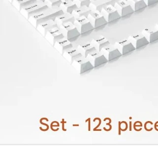 

DAERU Ceramic Keycaps Mechanical Keyboard Customized 123 Keys Original Height Adapted Cross Shaft Satellite Shaft Fashion