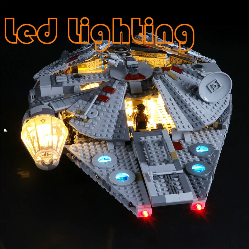 Lighting Set For 75257 Millennium Falcon Staring Wars Not Include Building Blocks (Only Led Light Kit)