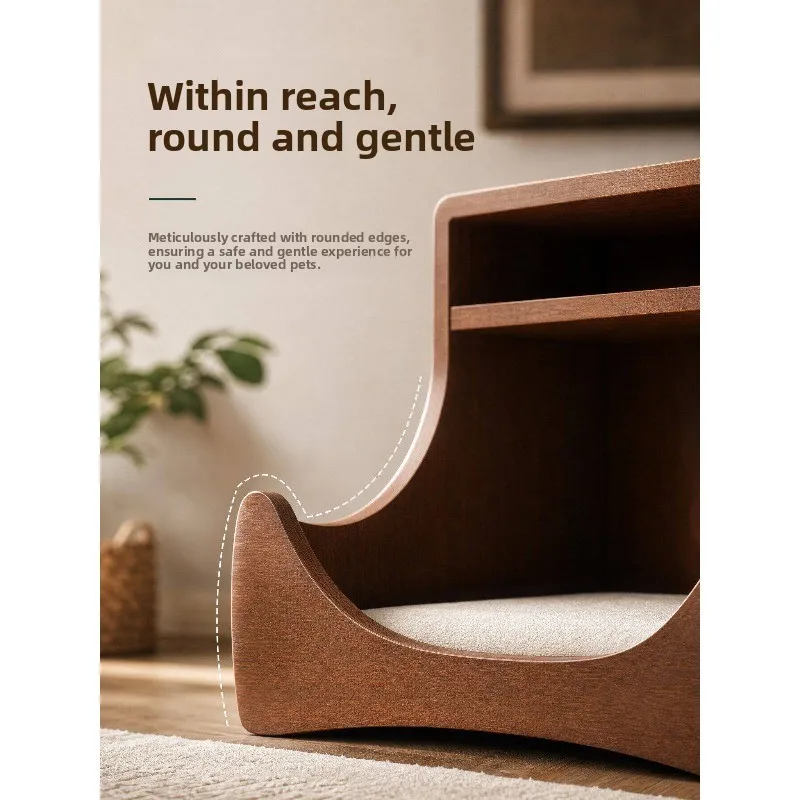 People and Pets Share Medieval Style Universal Side Sofa, Living Room Removable Corner Small Table Side Table, Bedroom Bedside