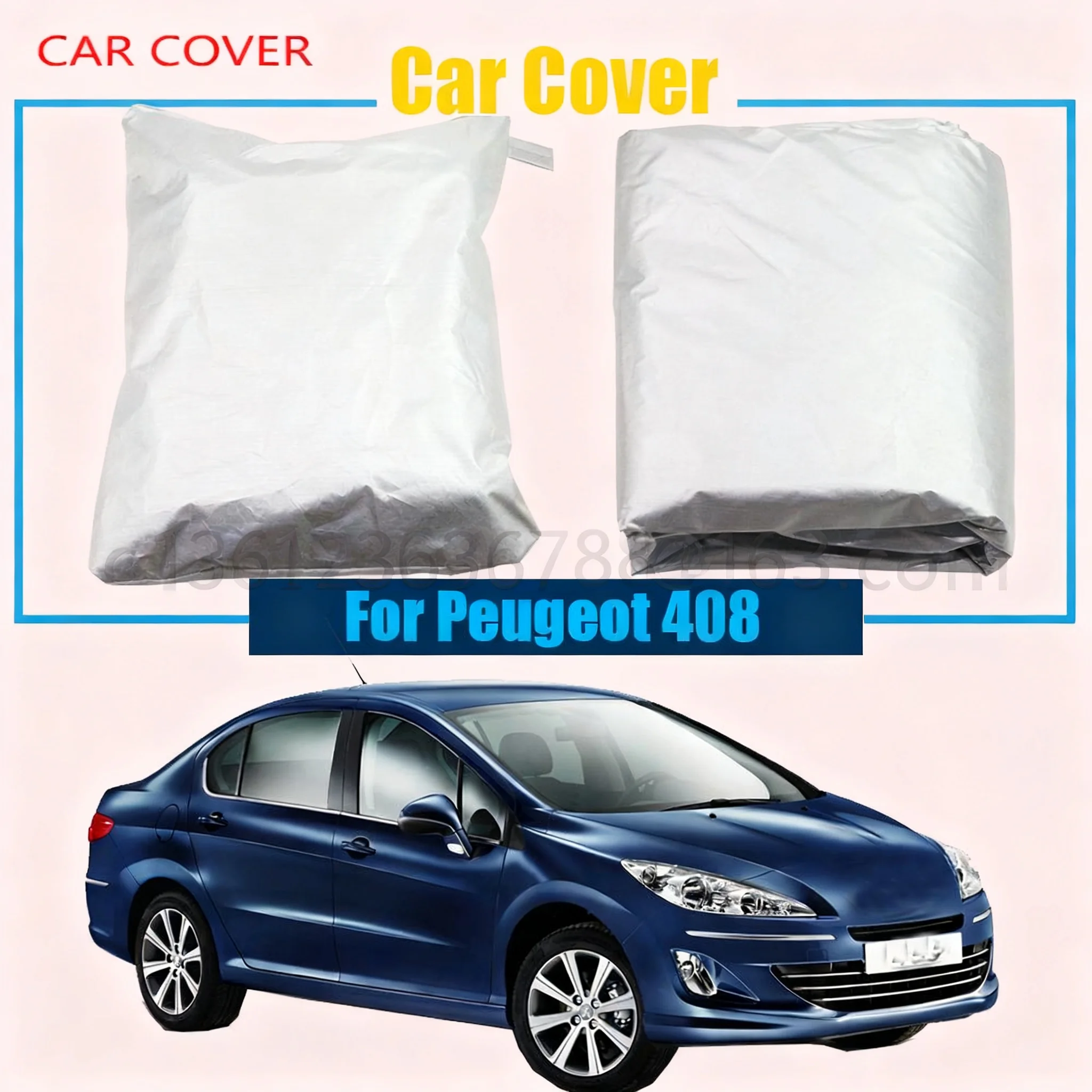 

UV Protection Car Sunshade Cover for Peugeot 408 Waterproof Snowproof Sun Blocking Car Cover Suitable for Peugeot 408