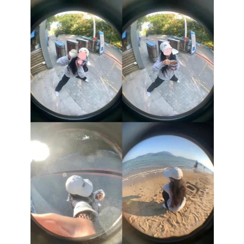 1pc Interesting Mobile Phone Fisheye Lens Three-In-One Mobile Phone Lens Magnifying Glass Fisheye Wide-Anglengle Props