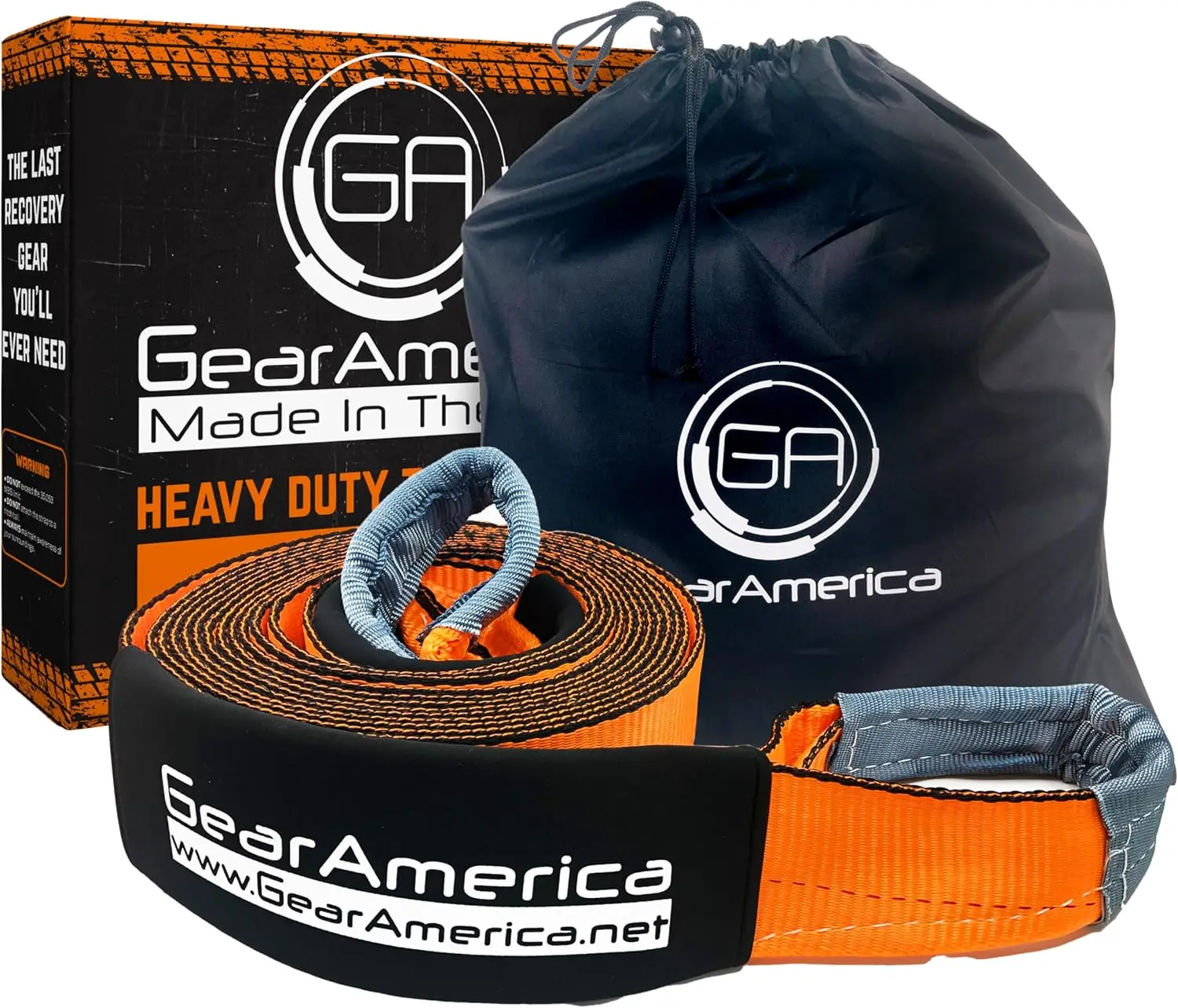 

Heavy Duty Tow & Winch Extension 4"x30' - 46,076-lb Recovery Rope for Offroad, Weather Resistant, Triple Reinforced Loops - Truck Accessories