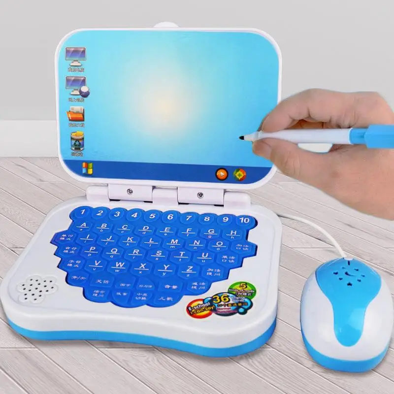 子供用学習タブレットコンピューター早期教育玩具スマートシミュレーションキーボードポータブルノートブックプレーヤー音楽玩具
