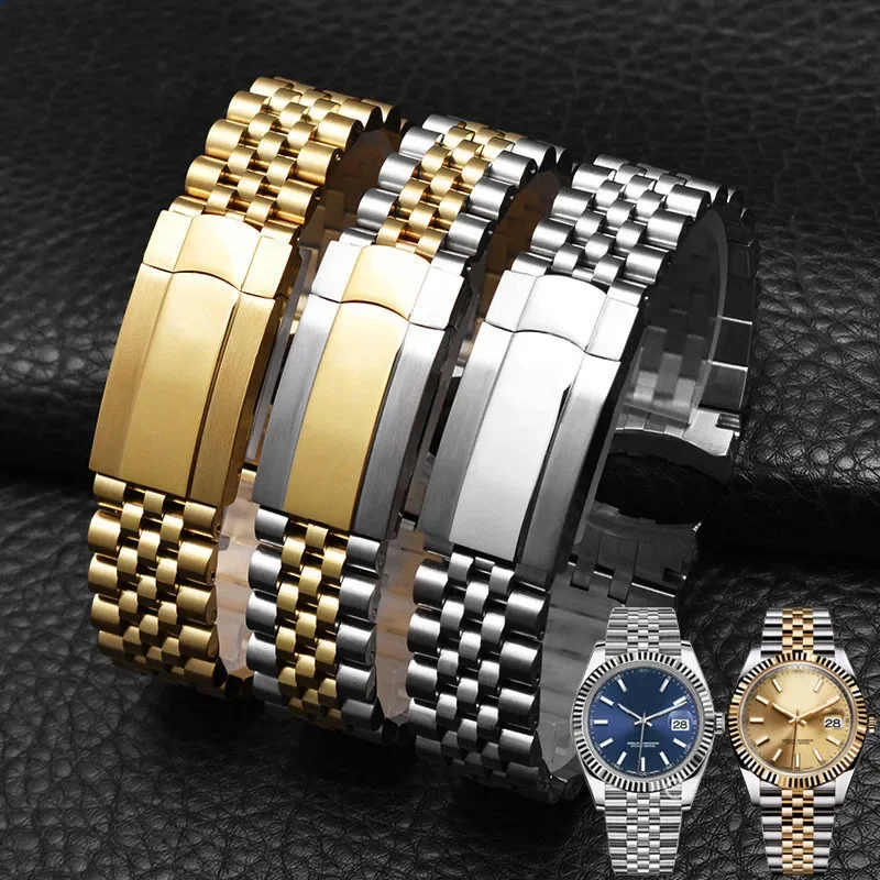 

Solid 316L Stainless Steel Bracelet Men Luxury Watch Band 20mm for Rolex Oyster Perpetual Datejust DAYTONA SUBMARINER Strap