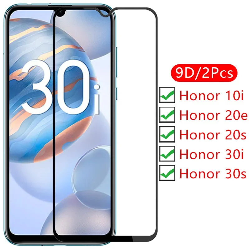Защитный чехол из закаленного стекла 9d для huawei Honor 30i 30s 20s 20e 10i, чехол на 10 30 i i10 i30, защитная сумка для телефона