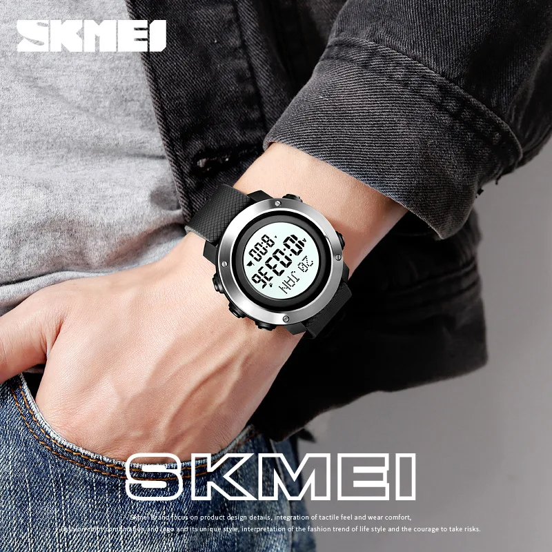 Skmei Middle East Hot Selling Muslim Worship Watch Men\'s Multi-Function Reminder Prayer Direction Compass Electronic Watch