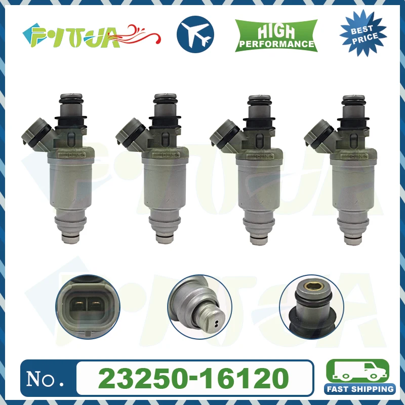

4pcs Fuel injector 23250-16120 23209-16120 For Toyota Celica Corolla 1.6L 90-93 2325016120 23250 16120 Bico Valve Nozzle NEW