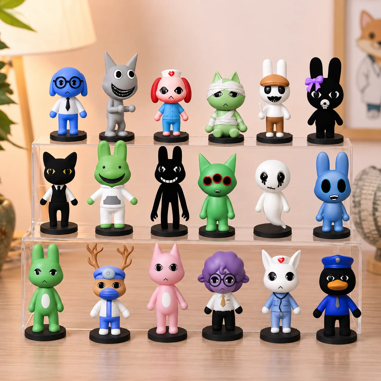 Animal Hospital Game Figures Cat Dog Character Statue Horror Figurines Collectible Desk Display Toy Handmade Peripheral Models