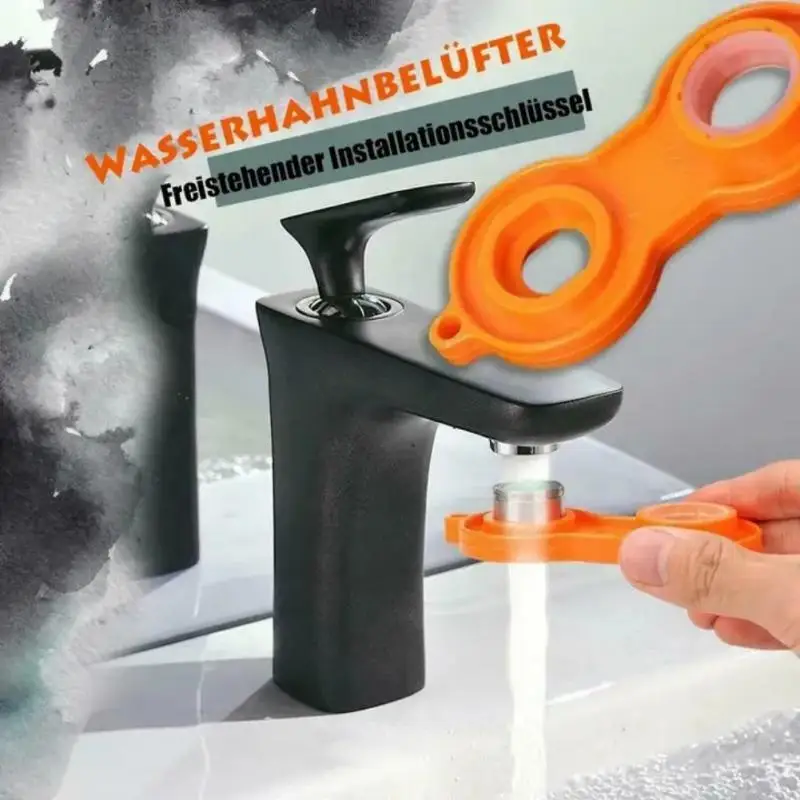 Faucet Wrench Cleaning Tool Durable Kitchen Bubbler Wrench Universal Sturdy Yellow Wrench Household Accessories Universal Wrench